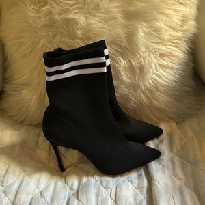 Schutz Gisela Sock Booties Pointed Stiletto Heel